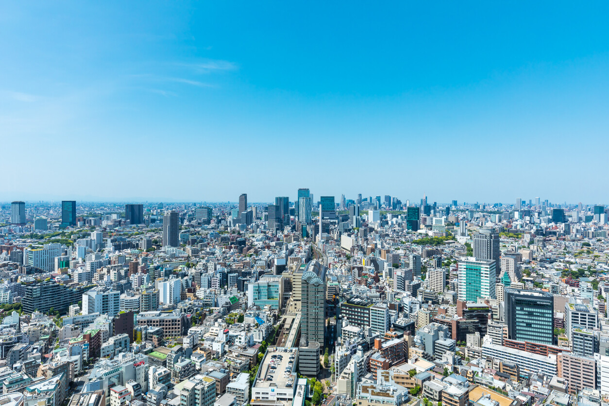 View Of Tokyo From High Rise Lounge